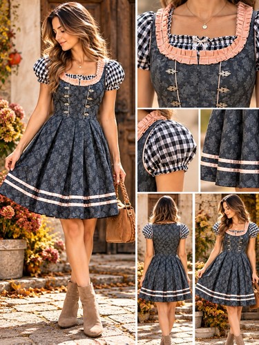 Dirndl trachtenkleid balkonett - dirndl,