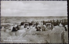 AK Cuxhaven Sahlenburg 1962 - Strandleben Sandburgen Strandkorb Nordsee Urlaub