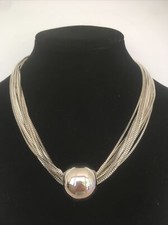 Statement Kette silberfarbene Damenkette Modeschmuck Halskette kurz Collier