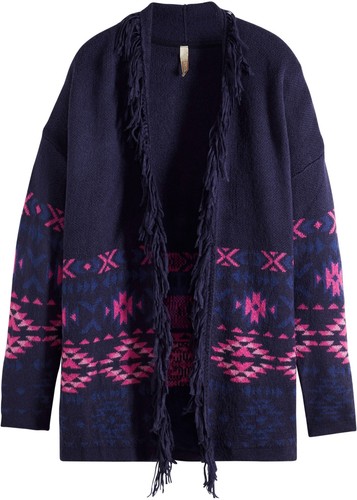 Neu strickjacke mit fransen - strickjacke,