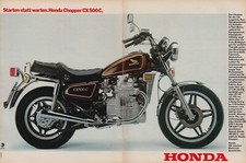 Honda Chopper CX 500 C - Reklame Werbeanzeige Original-Werbung 1980 (1)