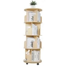 Drehbares Bücherregal Standregal Drehregal Medienregal CD DVD Regal 4 Ebenen