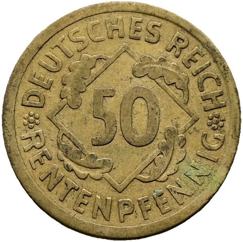 Weimar rentenpfennig 1924 a - 50,