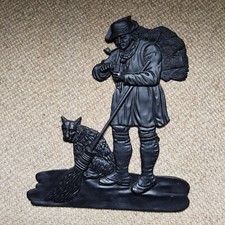 Eisen Kunstguss Besenbinder mit Hund  Buderus