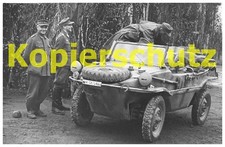 2Wk.Foto Wehrmacht Norwegen PKW Kübelwagen VW Volkswagen Typ-166 Schwimmwagen
