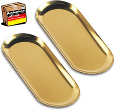 Ovales Edelstahl Deko Tablett