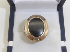 333 Gold Ring Onyx 8K Rosegold / Rotgold 6,25 g RG 58 - 18,4 mm 7494