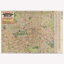 Map of Berlin; Antique Map; by