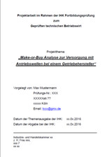 Projektarbeit TBW Make or Buy Entscheidung 