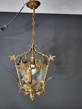 Antike Laternen Pendelleuchte Messing Glas Ø32cm Vintage Lüster