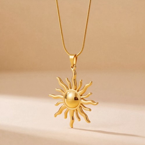 18k gold sonne - gold, damen