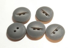 2-Loch Knöpfe 10mm-15mm GRAU