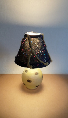 Tischlampe glasfuß gelb - glasfuß,