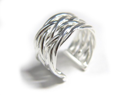 Ring silberring geflochten - ring.,