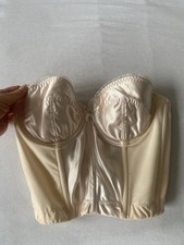 What Katie Did Longline Bra Bustier Mieder Corsage BH 70C 32C Nude Beige