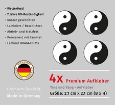 Yin und Yang Aufkleber 4x