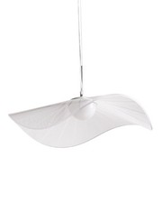 Hängelampe aus Rattan weiß /