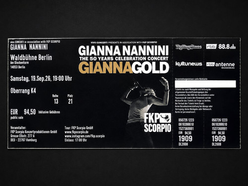 Tickets gianna nannini - tickets,