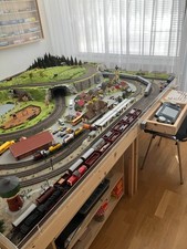 Gleichstrom Modelleisenbahn h0 komplettanlage Modulbauweise , 4 Module 