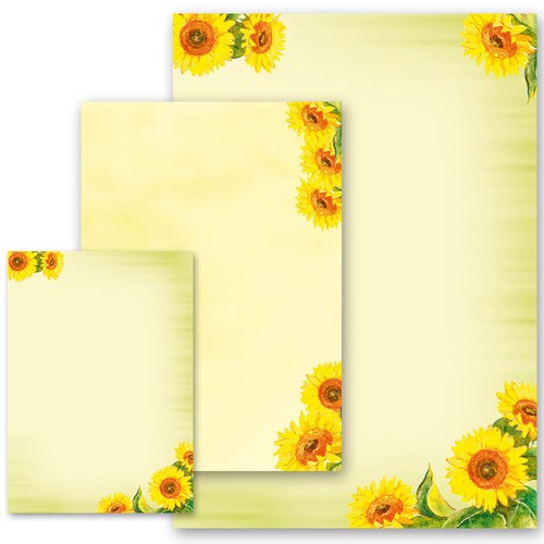 Motiv briefpapier sunflowers - motiv-briefpapier,