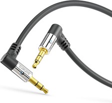 1,5m 3,5mm Klinkenkabel AUX HiFi Audio Klinke Kabel 2x 90° Stecker PC Handy PKW