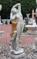 Steinfigur frau muschel - steinfigur, "frau