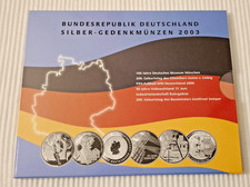 6x10 Euro Silber-Gedenkmünzen Bundesrepublik Deutschland 2003 Polierte Platte PP