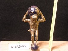 Bronze Altlas mit Weltkugel für Staartklok Zaanse Clock Friesenuhr Kastenuhr N46