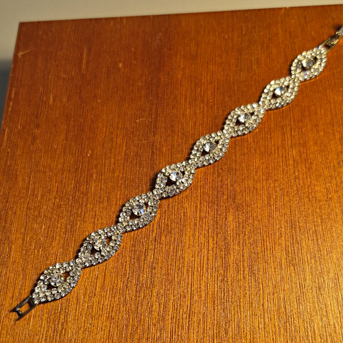 Strass armband silberfarben - strass-armband,