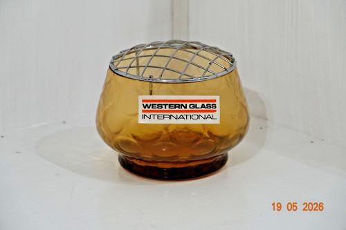Vintage glas rosenschale - glas,