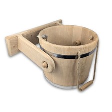 Sauna Eimer Schwalldusche Schwalleimer Saunadusche Eimerdusche 20 Liter Eiche