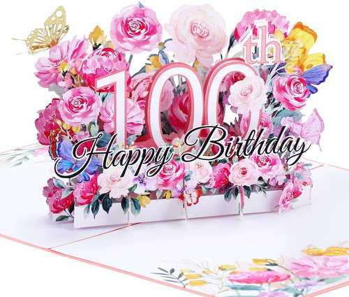 100 geburtstagskarte 3d - 100.,