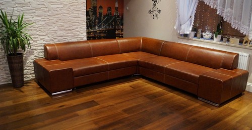 Rindsleder echtleder ecksofa - rindsleder,