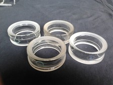 4 interessante Laborglasringe  -  Chemieglas  -  Laborzubehör  -  Q.V.F. England