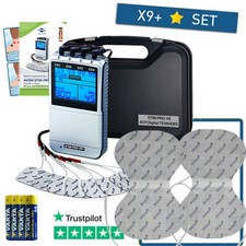 4 kanal TENS EMS Gerät Kombigerät Elektrostimulationsgerät Bauch Nacken- axion