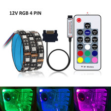 4Pin 12V SATA ARGB RGB LED Streifen Stripe Band PC Game Licht mit Fernbedienung