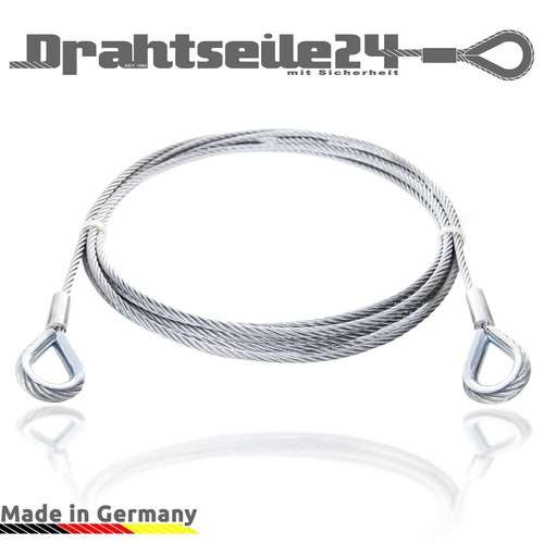 Drahtseil mit kausche - mit, 2mm