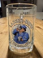 Altes emailliertes Henkelglas Lasser Bräu Loerrach 0,3 L