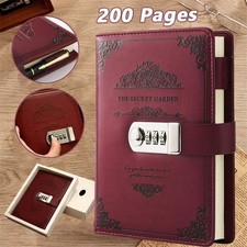 Leder Tagebuch mit Schloss Rot