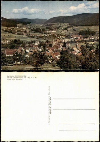 Ansichtskarte baiersbronn - ansichtskarte,