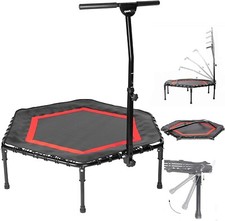 DEFEKT: SportPlus | Indoor-Fitness-Trampolin mit Stützstange (5 Stufen höhenvers