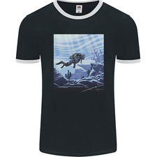 A Deep Sea Scuba Diver Tauchen Herren Ringer T-Shirt FotL
