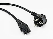 NETZKABEL Schutzkontaktstecker 90° (CEE7/7) an Kupplung C13 180° (0,5 bis 20 m )