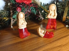 Weihnachten Krippe Handarbeit heilige Familie Jesus Maria & Josef Figuren