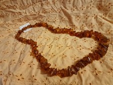 Echte Bernstein Splitterkette Honigfarben Naturbernstein