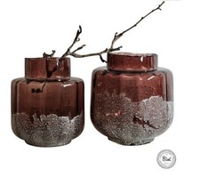 Hochwertige Vase lila PTMD