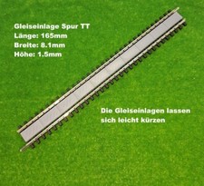 5x Gleiseinlage Gleis 165mm