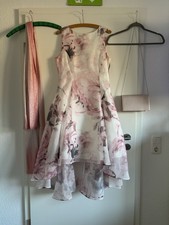 Festliches Kleid Rosa Weiß