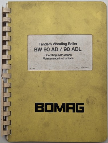 Bomag adl tandem - bomag,