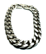 Solides 925 FS Franz Scheuerle Panzer Armband Armkette L 22,5 cm B 10 mm massiv